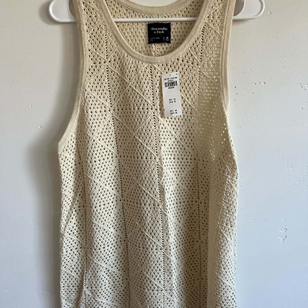 Abercrombie Pride Crochet Knit Tank NWT Medium